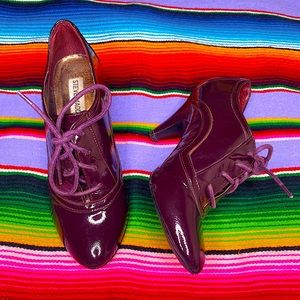 Steve Madden Eggplant Purple Lace Up Heel Boots 🍆
